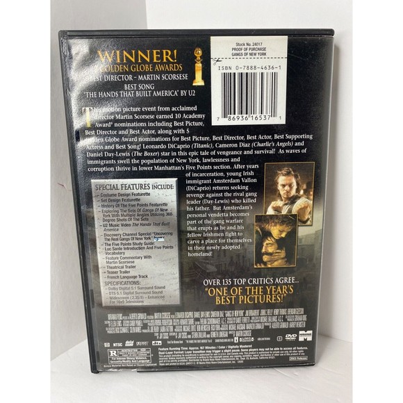 Gangs of New York (DVD, 2003, 2-Disc Set) - Picture 2 of 5